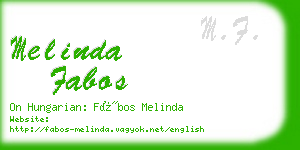 melinda fabos business card